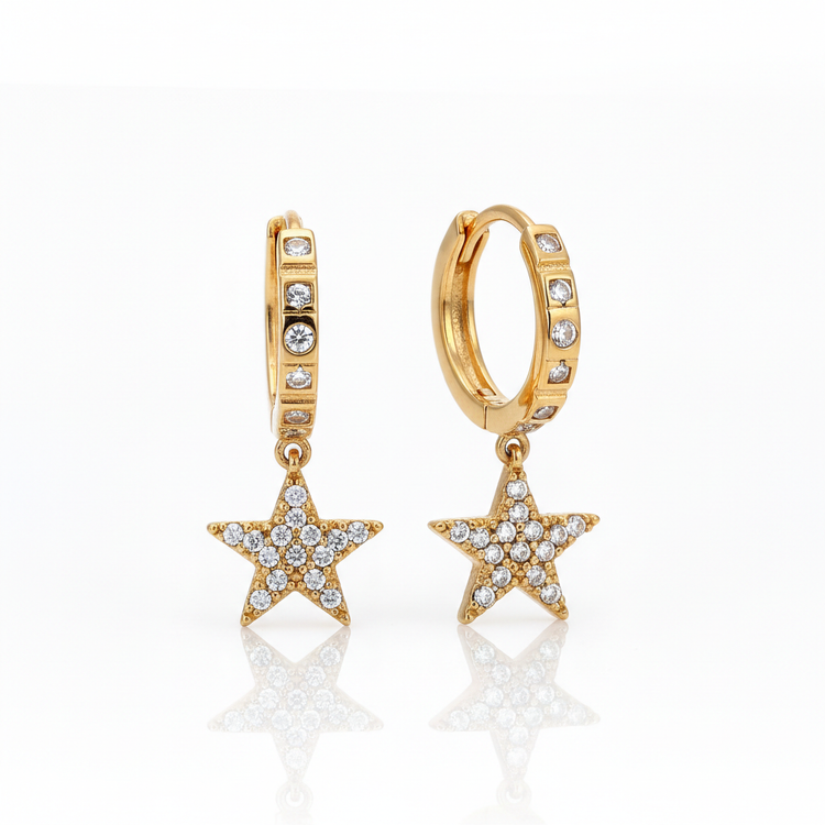 18K Gold Plated Huggie Earrings