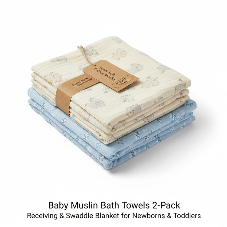 Baby Muslin Bath Towels
