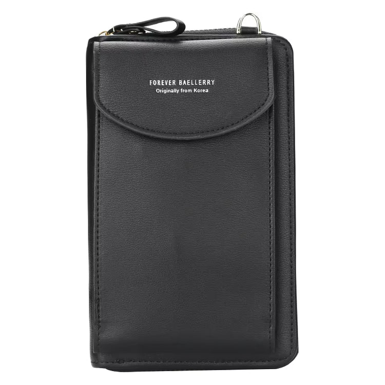 Elegance On-the-Go – Luxe PU Leather Crossbody Shoulder Bag with Phone & Card Organizer
