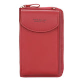 Elegance On-the-Go – Luxe PU Leather Crossbody Shoulder Bag with Phone & Card Organizer