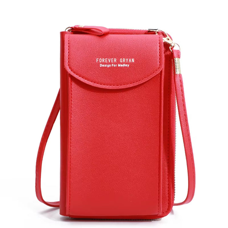 Elegance On-the-Go – Luxe PU Leather Crossbody Shoulder Bag with Phone & Card Organizer
