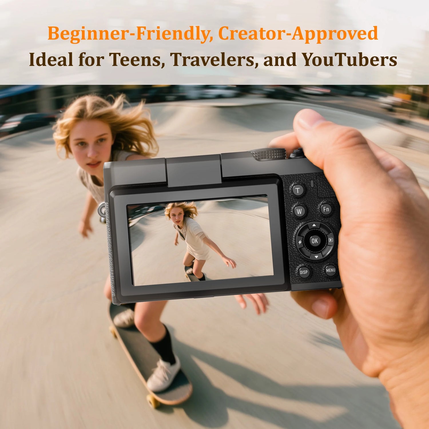4K 56MP Digital Camera for Photography and YouTube with 32GB SD Card