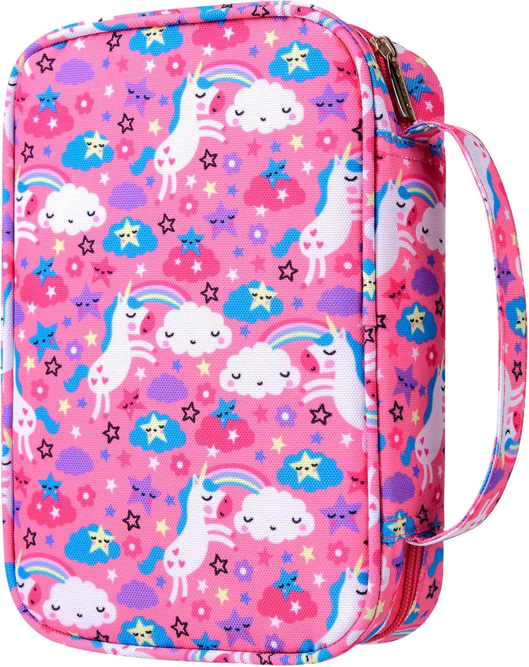 Bible Cover for Women,Bible Cases,Book Cover,Bible Bags Floral Pattern with Handle Fits for Standard Size Bible