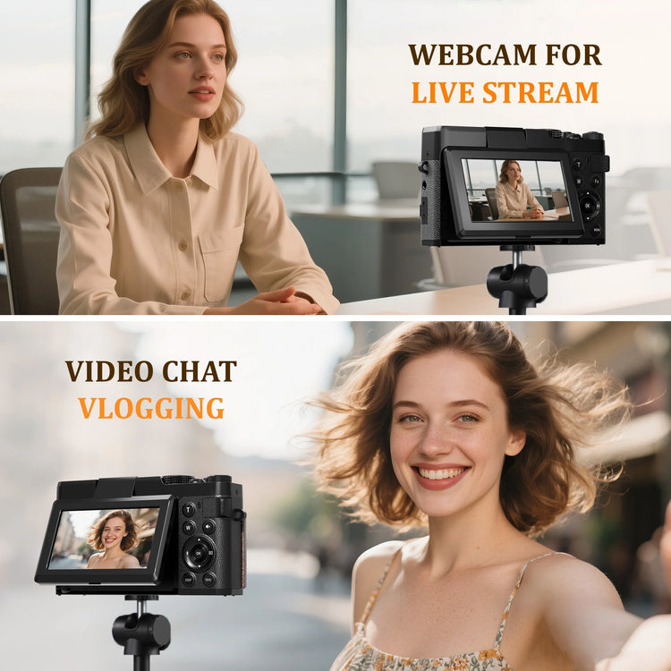 4K 56MP Digital Camera for Photography and YouTube with 32GB SD Card