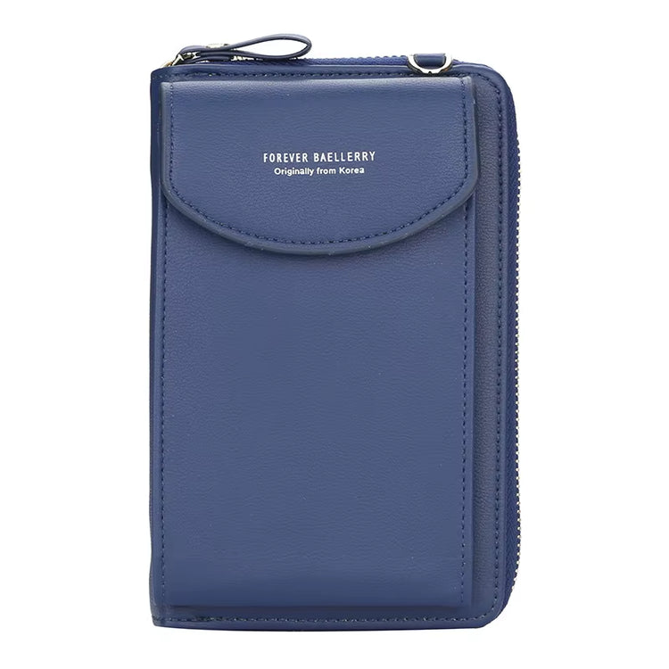Elegance On-the-Go – Luxe PU Leather Crossbody Shoulder Bag with Phone & Card Organizer