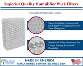 Replacement for D13C Humidifier Wick Filter 2-Pack