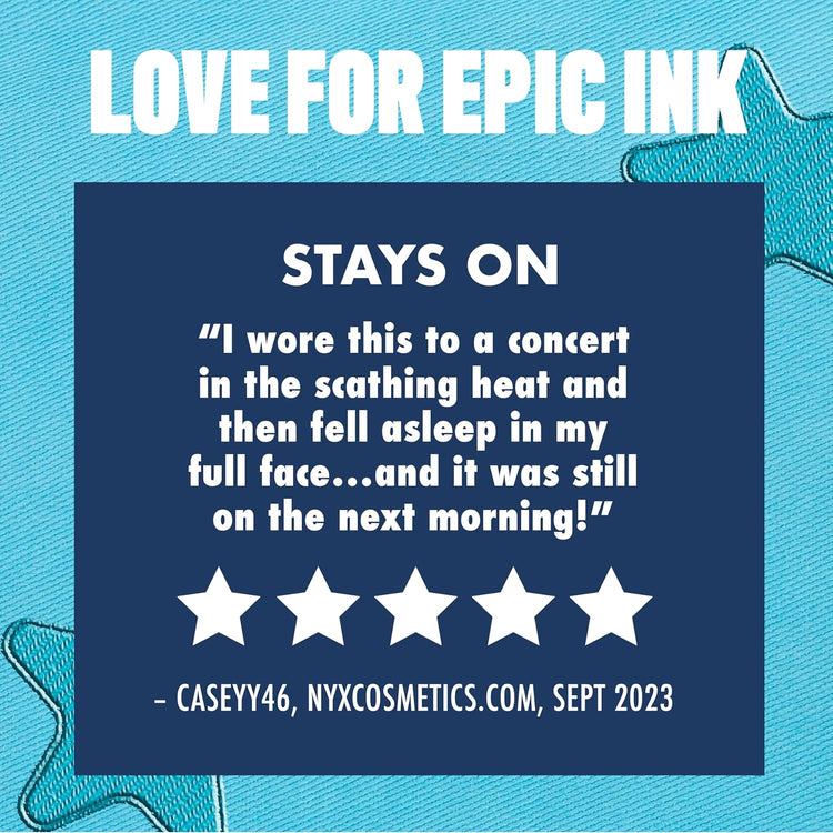 NYX PROFESSIONAL MAKEUP Epic Ink Liner, Waterproof Liquid Eyeliner - Black, Vegan Formula
