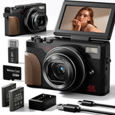 4K 56MP Digital Camera for Photography and YouTube with 32GB SD Card