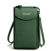 Elegance On-the-Go – Luxe PU Leather Crossbody Shoulder Bag with Phone & Card Organizer