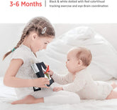 Baby Books Toys, Black and White Baby Toys, High Contrast Newborn Toys, Crinkle Sensory Toy, Montessori Toys, Tummy Time Toys, Baby Toys 0-3-6-9-12 Months, Infant Baby Boy Girl Gift, Mirror Toy